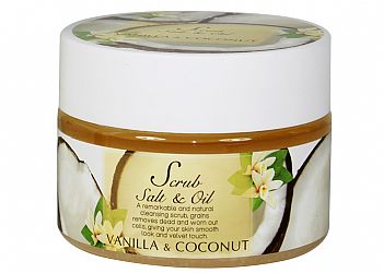 Y1PK89Vanilla&Coconut Salt & Oil scrub 