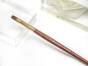 Y1AM06Pure color Redwood Nail Brush-Flat #6