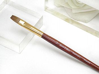 Y1AM12Pure color Redwood Nail Brush-Flat #12